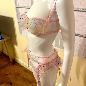 Pink Starry Sky Lingerie Set size S/M